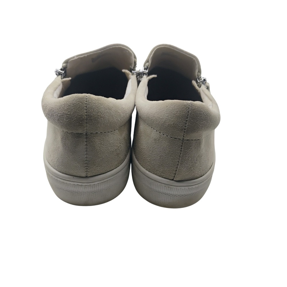 Steve Madden Glaammar Slip On Sneaker Women's Size 8M Casual Tan Suede Zipper - Picture 3 of 6